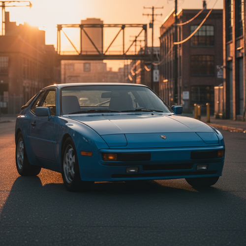 Porsche 944 Blue After Wrap